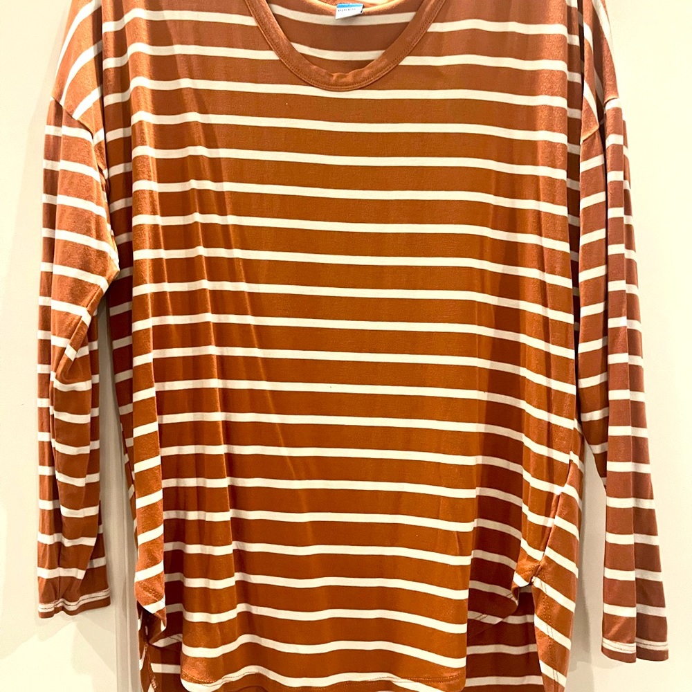 Old Navy luxe tunic, clay and cream, small